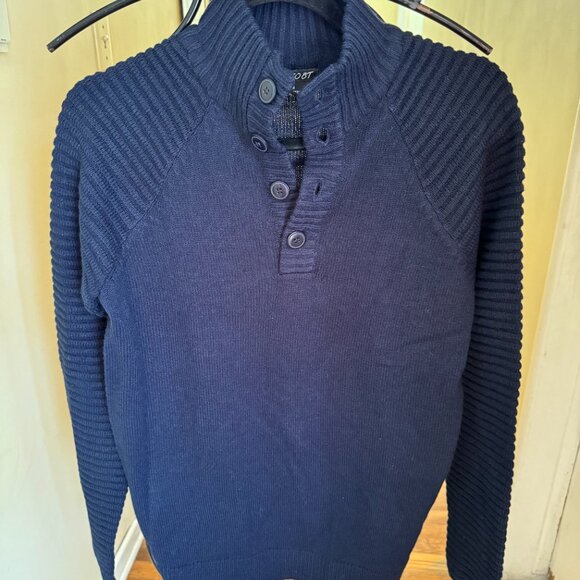 STUDIO 8T KNIT SWEATER MEN SZ MEDIUM KNIT BLACK/BLUE COLOR - Picture 2 of 5